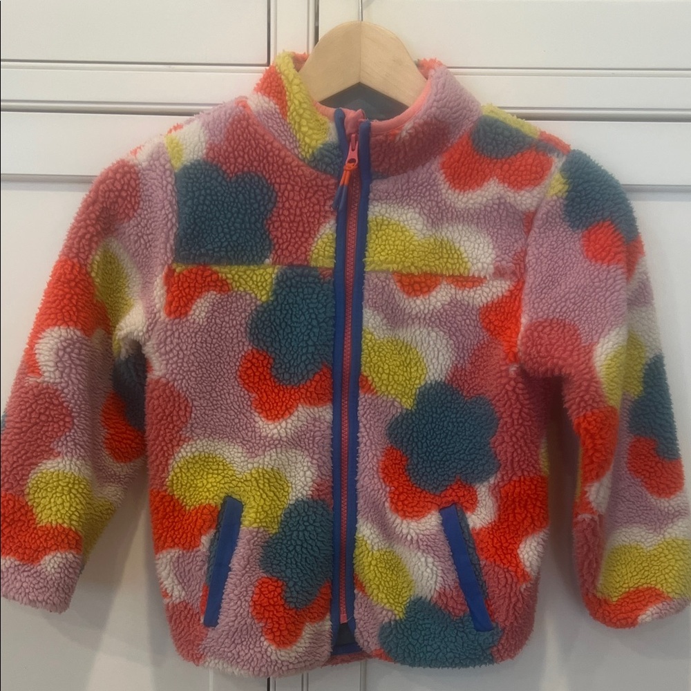Mini Boden Blue and Pink Fleece Jacket